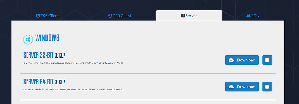 Server Creation Steps - TeamSpeak Server - TeamSpeak